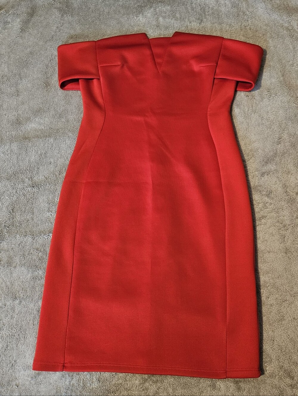 Red Off Shoulder Bodycon Mini dress